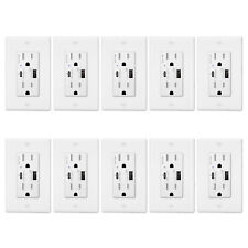 Quick Charge 4.8A USB Type C Wall Outlets 24W QC 3.0 15Amp TR Receptacles UL ×10 picture