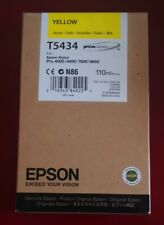 01-2012 NIB Genuine Epson T5434 Yellow 110ml K3 Ink Stylus Pro 4000/7600/9600 picture