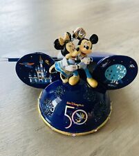 Walt Disney World 50th Anniversary Mickey & Minnie Light-Up Ear Hat Ornament picture
