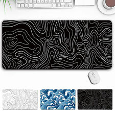 Large Mouse Pad for Desk Topographic Pattern Keyboard Rubber Mat Desk Decoration picture