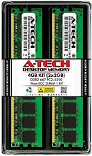 A-Tech 4GB 2 x 2GB PC2-5300 Desktop DDR2 667 MHz 240pin DIMM Memory RAM 2x 2G 4G picture
