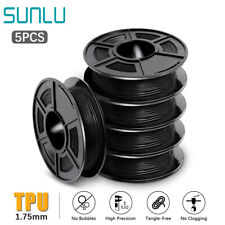 5 ROLLS SUNLU Black 95A TPU 3D Printer Filament 1.75mm TPU 0.5KG/ROLL No Bubble picture