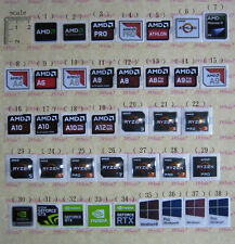 AMD CPU Sticker - vision A4 A6 A8 A9 A10 A12 E1 E2 amd pro + OS sticker picture