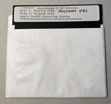 AppleWorks V1.2 MultiRam V4.1 Double Sided Apple ProDOS 5.25” Floppy Vintage  picture