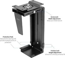 Adjustable Wall or Under Desk CPU PC Computer Case Tower Swivel Mount Holder NEW picture