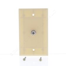 Eagle Ivory 1-Gang Single Coaxial Cable Wall Plate Video Jack F-Type CATV 1172V picture