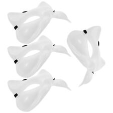 Clothing 4pcs DIY White Plastic Cat Masks Halloween Costumes-RF picture