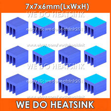 7x7x6mm Blue Cooler Heatsink With Thermal Tape for Cooling 3D Printers IC MOS picture