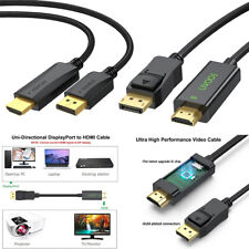 4K DisplayPort to HDMI Nylon Braided Cable 1080P Display Port DP to HDMI Adapter picture
