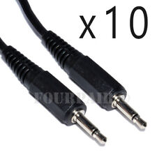 10 Pack Lot - 15ft 3.5mm Male M/M Mono Audio Cable Cord 1/8