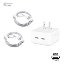 35W Dual USB-C Power Adapter with 60W Type C Charge Cables (1m) iPhone OEM picture