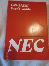 VINTAGE 1990 NEC Interpreter GW Basic Users Guide Manual MS-DOS BOOK picture