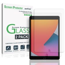 amFilm (2PK) Tempered Glass Screen Protector for iPad 8, 10.2, Air 3, & Pro 10.5 picture
