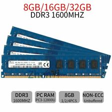 32GB 16GB 8GB DDR3 PC3-12800U 240Pin 1.5V Blue Desktop RAM For SKHynix Lot UL picture