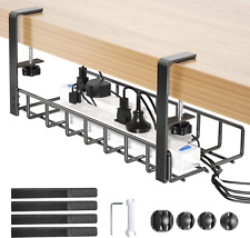 Under Desk Cable Management Tray Wire Management Solution with Clamp for Office picture