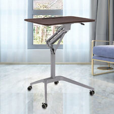 Height Adjustable Mobile Laptop Desk Rolling Table Cart Computer Stand Holder US picture