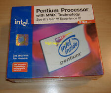 INTEL PENTIUM 233MHZ MMX SOCKET 7 CPU 66MHZ FSB NEW SEALED IN RETAIL BOX picture