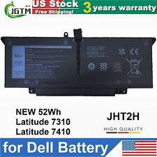 JHT2H Battery Fits For Dell Latitude 7310 7410 0YJ9RP 009YYF 04V5X2 52Wh 7.6V US picture
