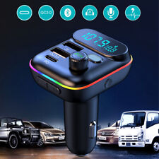Wireless Bluetooth 5.0 FM Transmitter QC3.0 Hands-free Radio AUX Adapter USB Car picture