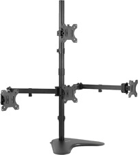 VIVO Quad 13 to 24 inch LCD Monitor Mount, Freestanding Desk Stand, 3 Black  picture