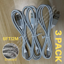 3 Pack Braided Fast Charger USB Cable 6FT For iPhone XR 11 12 13 14 Pro Max iPad picture