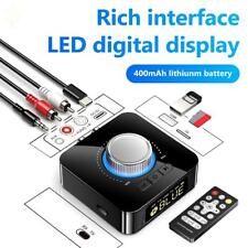 Bluetooth 5.0 Receiver Digital Transmitter LED HiFi Stereo AUX RCA Audio Adapter picture