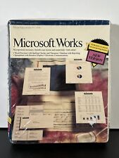 Microsoft Works 2.0 Windows Vintage w/ Floppy Disks Collectors Brand New 1989 picture