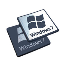 Retro Windows 7 Sticker Set - Case Badge  Decal Emblem - Two Pieces picture