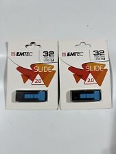 EMTEC ECMMD32GC452 Slide 32GB USB 2.0 Flash Drive (Lot of 2) picture