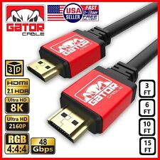 8K HDMI 2.1 UHD Cable HDTV 3D 2160P HDR 120Hz 48Gbps Dolby HDCP 2.2 RGB 4:4:4 picture