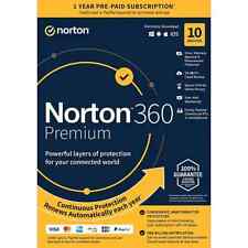 Norton 360 Premium 10 Devices 2023 VPN Antivirus Cloud Software 1 year Key card picture