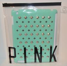 NEW VICTORIAS SECRET PINK MINT GREEN STUDDED IPAD 3 HARD SHELL CASE COVER SLEEVE picture