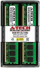 A-Tech 2GB 2 x 1GB PC2-5300 Desktop DDR2 667 MHz DIMM 240-Pin Memory RAM 2G 1G picture