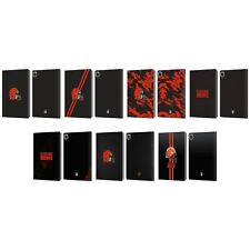 OFFICIAL NFL CLEVELAND BROWNS LOGO LEATHER BOOK WALLET CASE COVER FOR APPLE iPAD picture