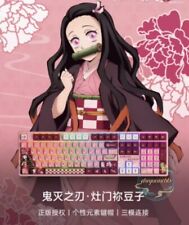 Anime Demon Slayer Nezuko Kamado Keyboard Three Modes Wireless RGB Hot Swap Gift picture