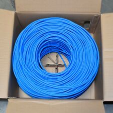 1000ft Cat6 Plenum CMP UTP Ethernet Network LAN Cable 23AWG 0.57mm New Blue picture