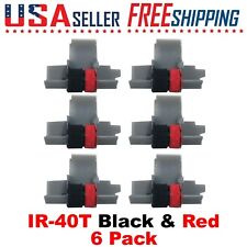IR-40T Black and Red x 6 Pack Calculator Ink Rollers CP13 NR42 IR40T Sharp Casio picture