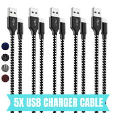 5 Pack Bulk Lot 6Ft Heavy Duty For iPhone Charger USB Fast Charging Cable Cord picture