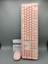 Sades V2020 Wireless Keyboard & Mouse Combo With Round Keycaps 2.4GH Pink w Box picture