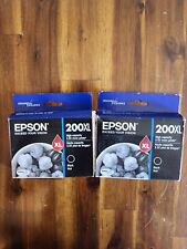 2 pack Genuine New Epson 200XL Black High Capacity Ink Cartridge  Exp. 05/2023 picture