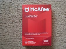 McAfee LiveSafe 2024 Unlimited Devices, Antivirus Internet, 1 Year, Sealed Box picture