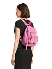 Black Women's Lady Mini Backpack with Pouch Adjustable Straps 7 x 13 x 17 Inch picture