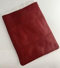 NEW VITERBO Genuine Red Leather and Rabbit Fur Case Cover Protective for iPad picture