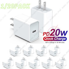 20X Lot Fast Wall Charger 20W PD USB-C Power Adapter For iPhone 11 12 13 14 15 X picture