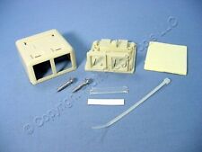 New Eagle Ivory Commercial Grade 2-Port Surface Mount Office Box 110 Style 5532V picture
