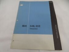 Vintage IBM Interpreters 548 552 Manual Of Operation 1958 picture