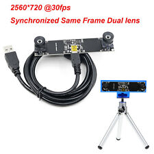 USB Camera Module Dual lens Synchronized 2560*720 30fps Webcam HD 3D VR ranging picture