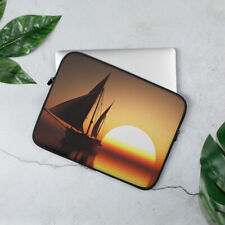 Sailboat Sunset Sunrise Salt Sea Life Coastal Nautical Laptop Tablet Sleeve Case picture