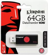 Kingston DataTraveler 106 DT106/64GB Flash Drive USB Memory 3.0 and 2.0 100 MB/s picture