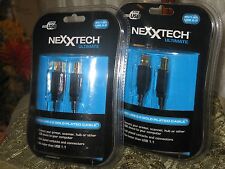 Nexxtech Ultimate Hi-Speed USB 2.0 Gold Plated 6 ft Cable. Lot of 2. New. picture